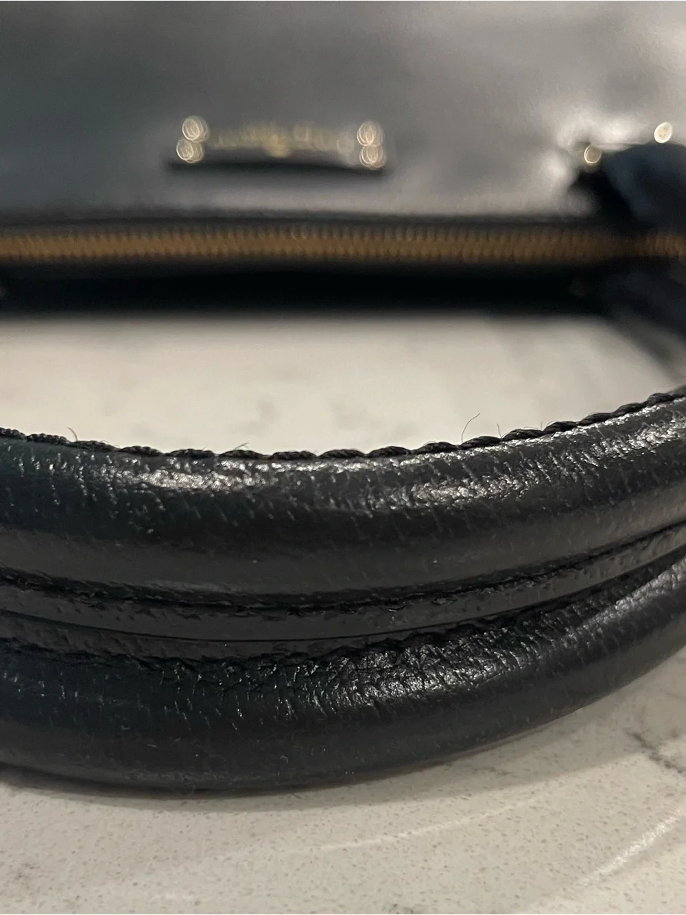 Kate Spade Wellesley Rachelle Black Leather Dome Satchel Pink Lining